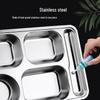 Huihuang 316 Stainless Steel Multi-Compartment Lunch Tray