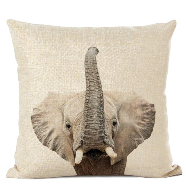 Cute Baby Animals Cushion Cover Home Decor Bunny Donkey Fox Decorative Pillows Pillow Case Baby Room Decoration