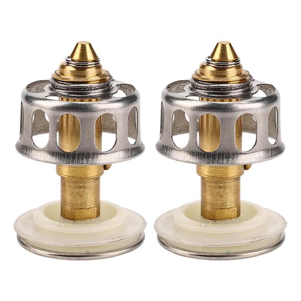 2pcs Sink Drain Stopper Universal Stainless Steel High Resilience Sink Stopper with Anti Clogging
