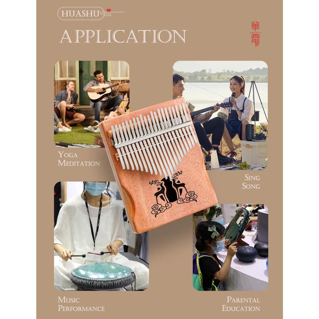 21 Key Mahogany Kalimba 17 Key Thumb Piano Finger Piano Mbira for Beginner Gifts for Adults/Kids