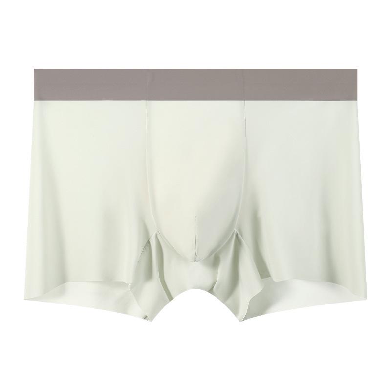 Ultra-Thin Ice Silk Antibacterial Men's Seamless Boxer Briefs - Comfortable, Breathable & Quick-Drying for Sports