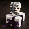 Dark Style Home Decor Gothic Butterfly Skull Pen Holder, Spooky Resin Makeup Brush High-grade Textured Multifunctional Halloween Tea Light Candle