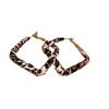 Trendy Leopard Print Leather Hoop Earrings - Chic, Versatile, Lightweight, and Stylish