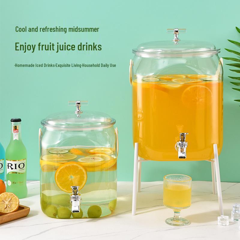 Portable Summer Beverage Dispenser with Spigot - Ideal for Infused Water and Juices