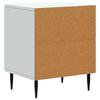 Nightstand White 43 X 34.5 X 50 Cm Particleboard