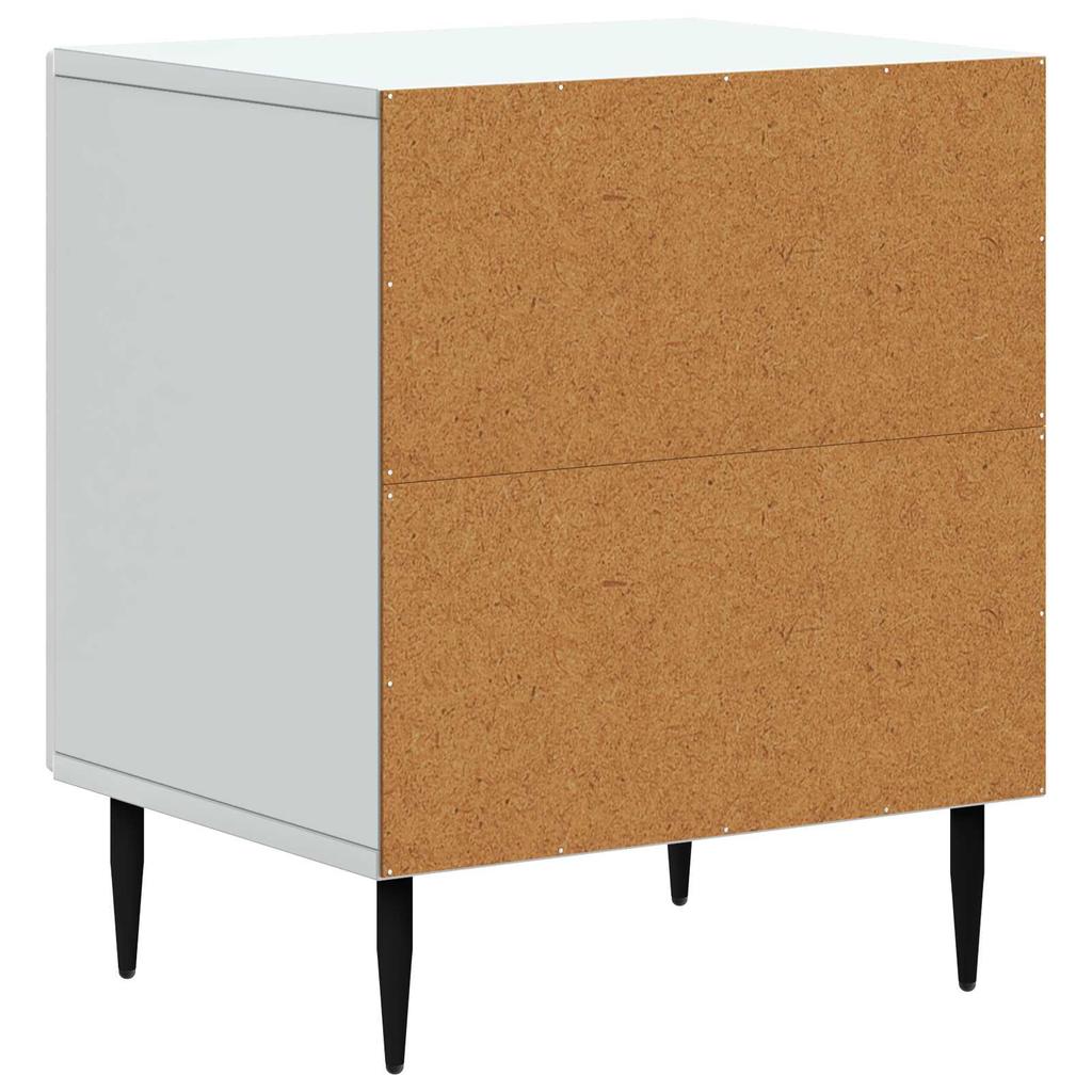 Nightstand White 43 X 34.5 X 50 Cm Particleboard