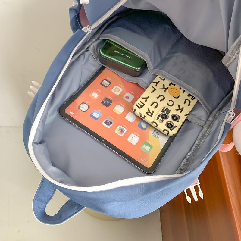Schoolbag Korean Version of the New Summer Tide Brand Backpack Women's Large-capacity Student Backpack Male Middle School Student Ins Schoolbag