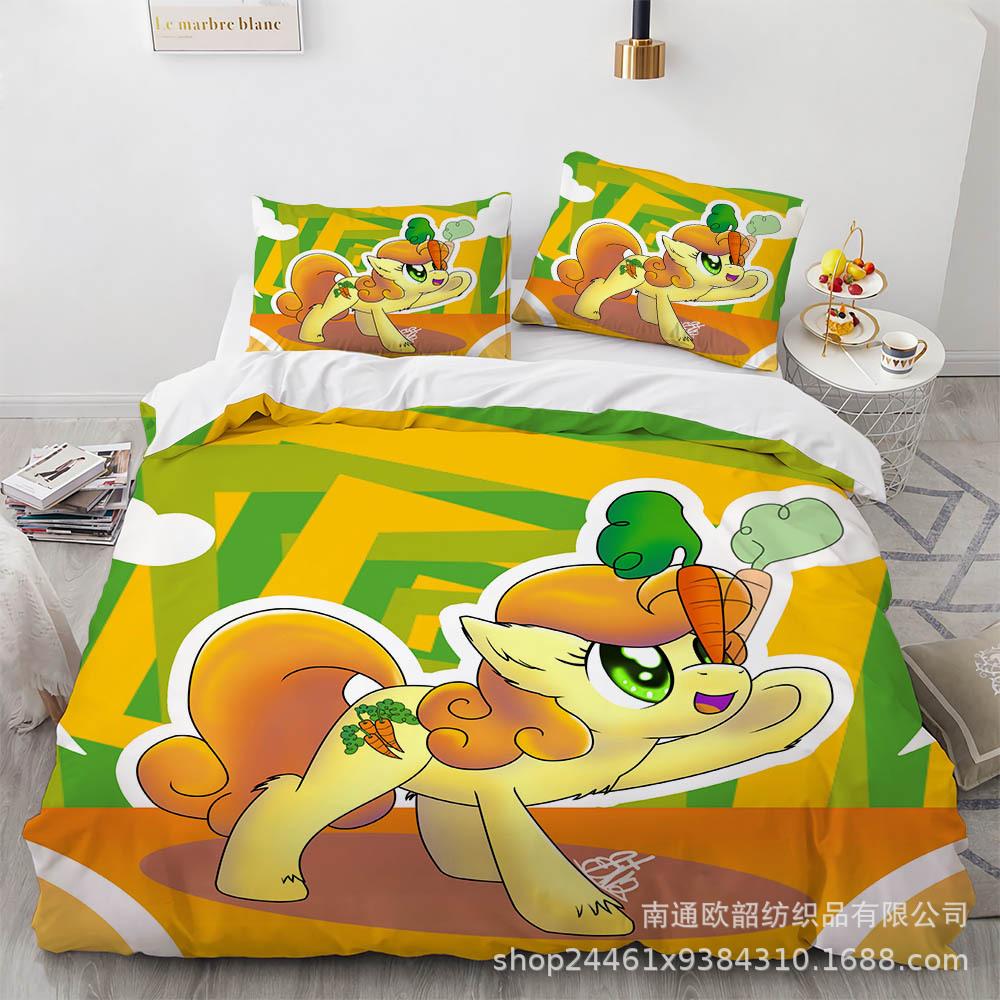 

My Little Pony Bedding Sets Comforter Quilt Bed Cover Duvet Cover Pillow Case 2-3 Pieces Sets Kids Adult Bedroom Decor EU Single 135x200cm