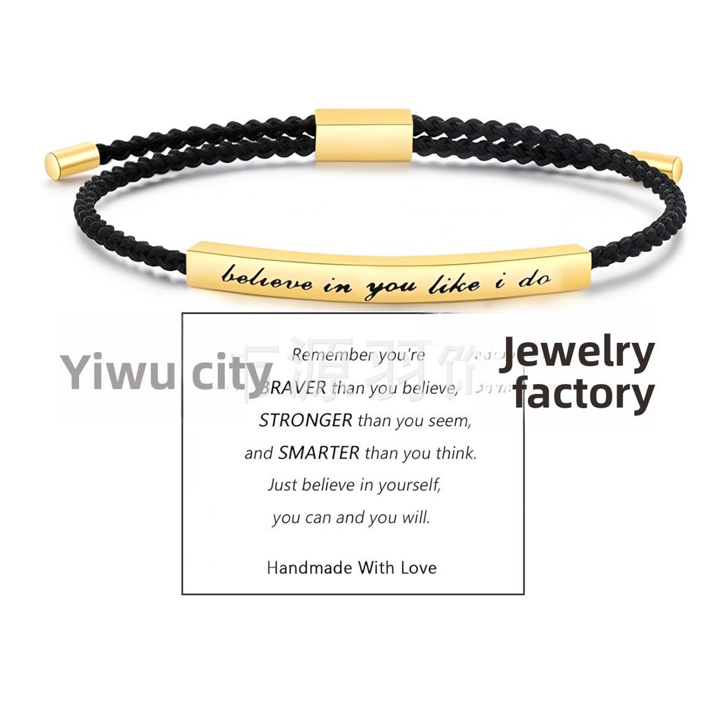 Adjustable Handmade Bracelets, Personalized Information, Unisex Jewelry