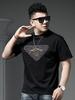 European Goods Fashion Brand High end Hot Drilling Print Short sleeve T-shirt Men's 2025 New Summer Loose Casual Half Sleeve T-shirt