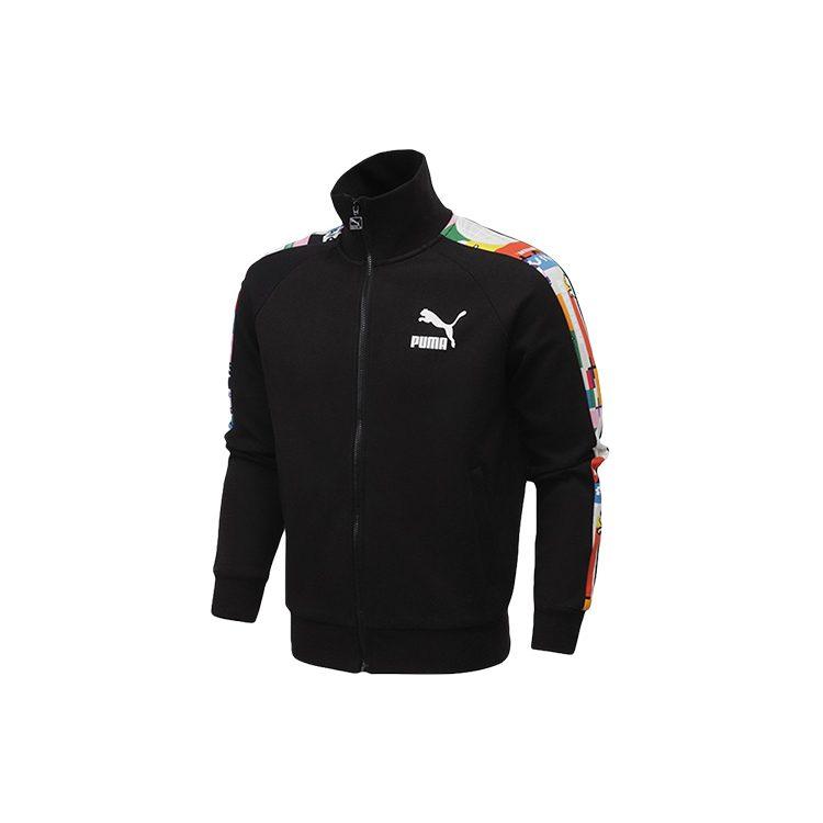 Puma T7 Men's Stand Collar Sport Jacket Black 531290-01