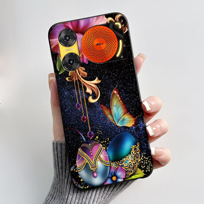 Custodia per Telefono Per ZTE Nubia Music 2 Custodia Z2460 Z2353 Estetica Gatto Carino Astronauta Nera Morbida TPU Silicone Copertura Protettiva Integrale