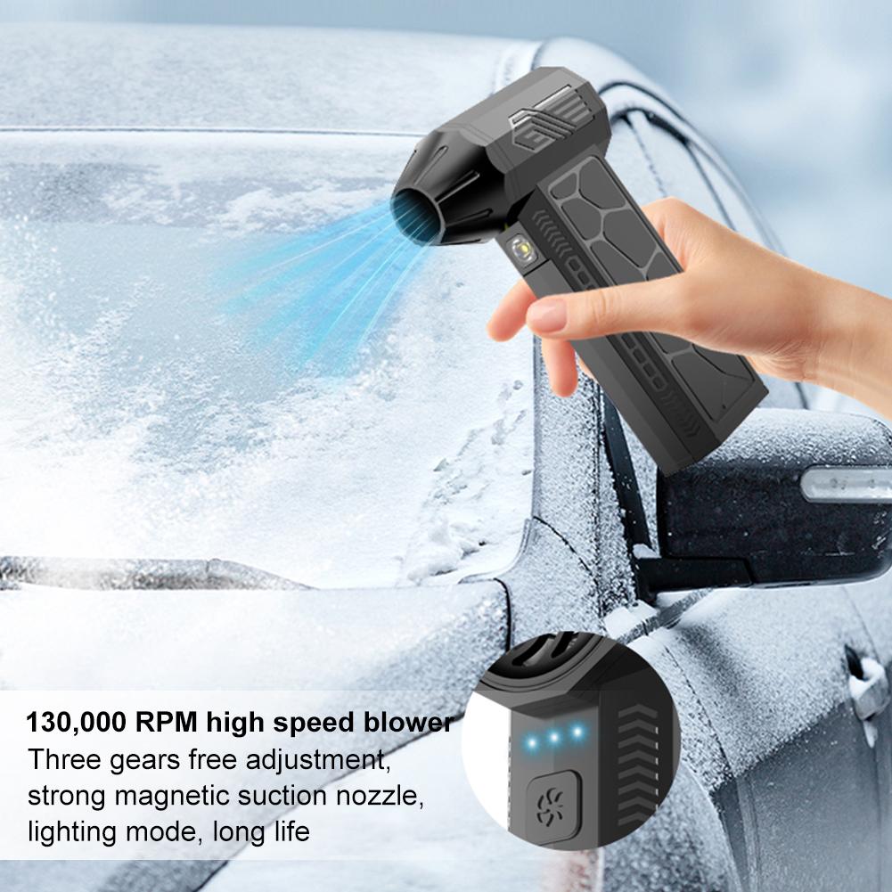 Mini Turbo Jet Fan 130000 RPM Strong Winds 50m/s Turbo Violent Fan 3000mAh Powerful Air Duster Blower Cleaner For PC Keyboard