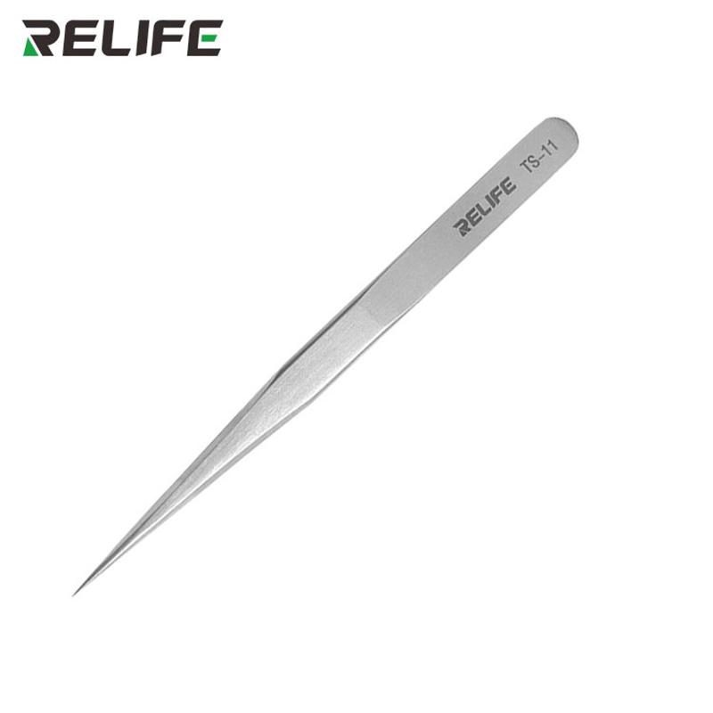

RELIFE TS-11 TS-15 Precision Sharp/Curved Tweezers for Mobile Phone Circuit Board CPU IC Clips Repair Tool TS-11