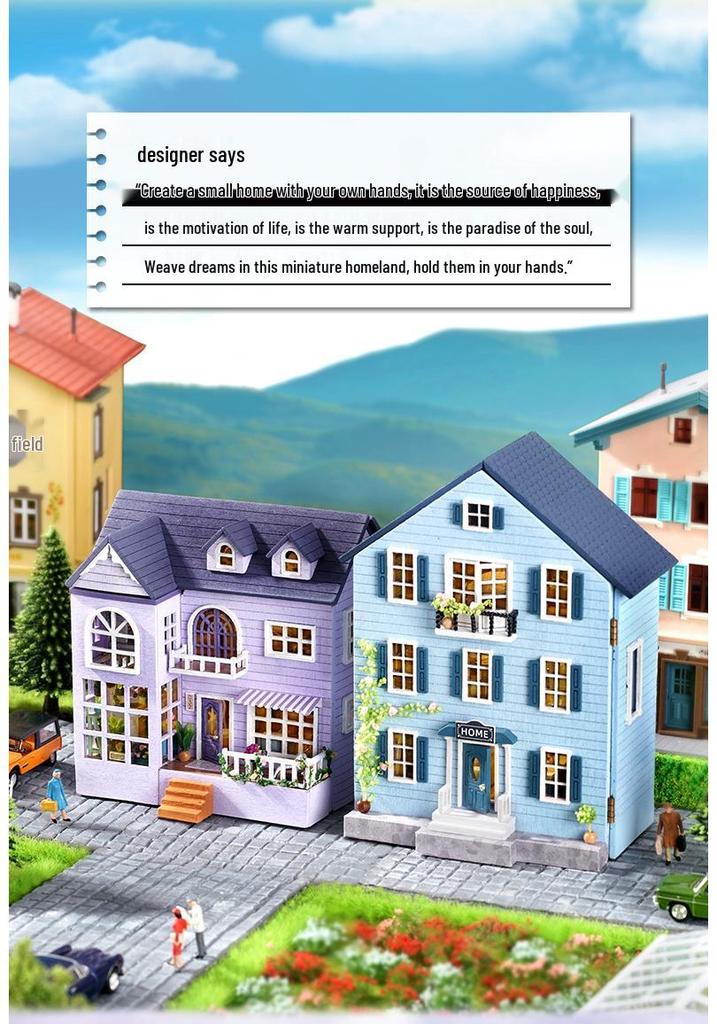 Handmade Mini Manor DIY Kit: Creative Fun House Toy for Kids