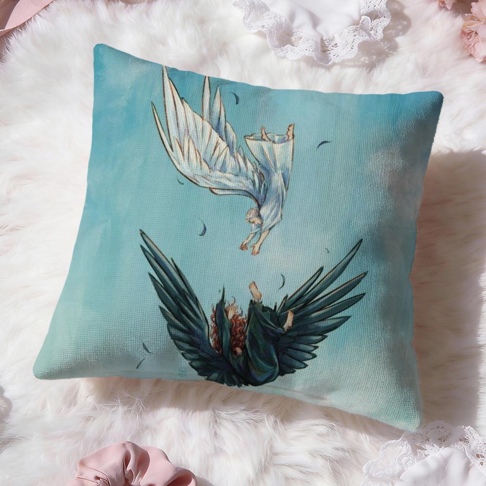 Tv G-Good Omens Cushion Cover Premium Comfort Reversible Pillow Cove -Two in One Design for Any Room & Car Interior