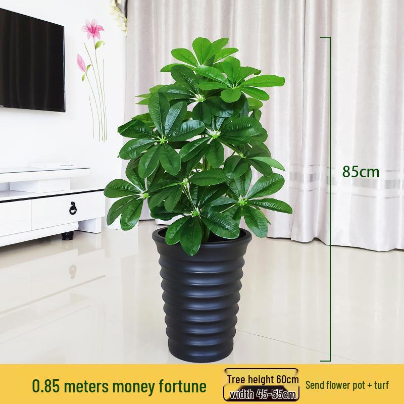 Large Artificial Money Tree Decorative Indoor Plant - Fake Green Bonsai for Living Room Floor