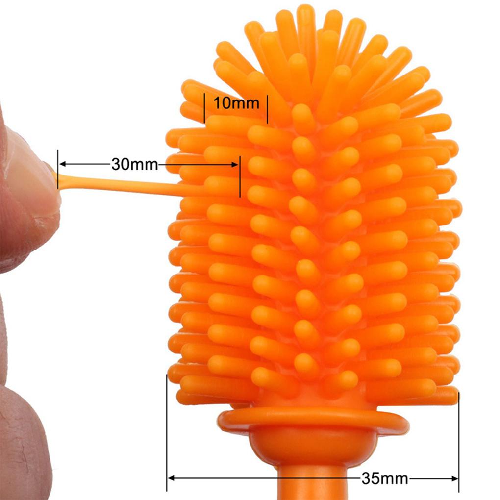 Silicone Bottle Brush Long Handle Water Bottle Cleaning Brush Vase Glassware Cup Brush Cleaner