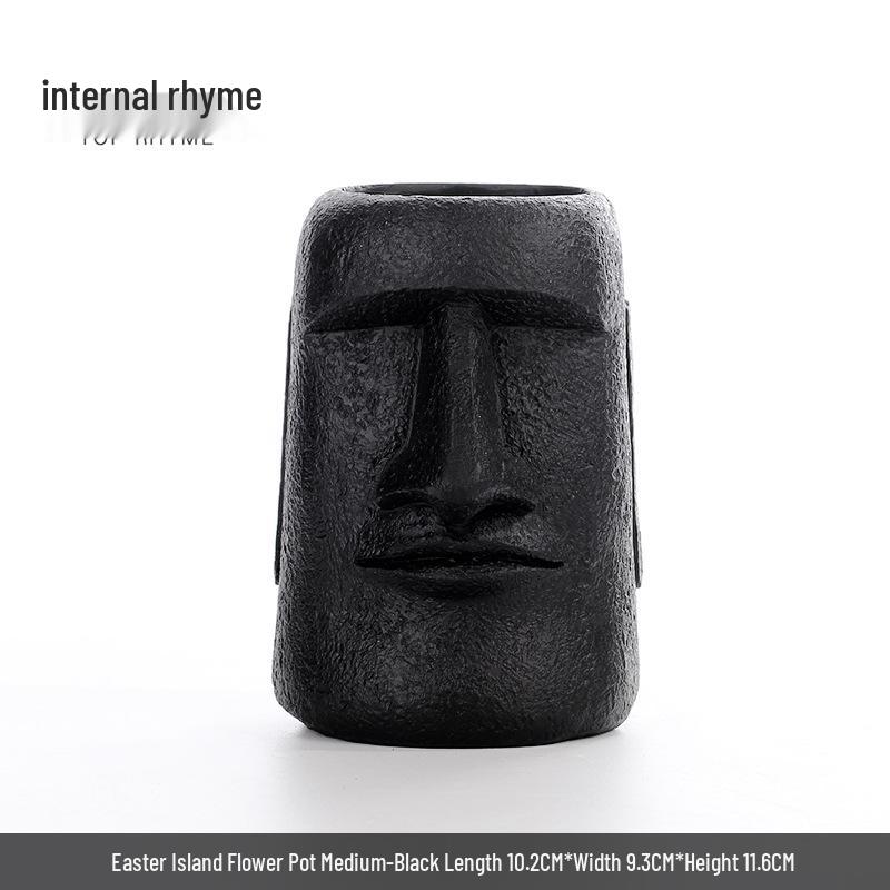 Nordic Resin Easter Island Statue Decor for Living Room TV Cabinet