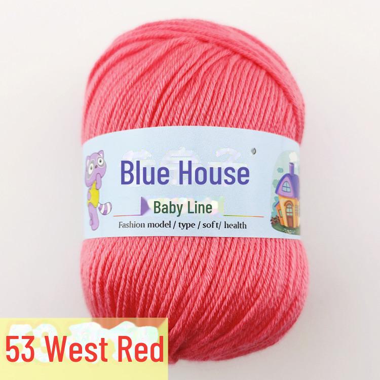 Blue Barbie Baby Yarn - 6-Strand, DIY Hand-Woven for Scarves and Slippers, Fine Hook