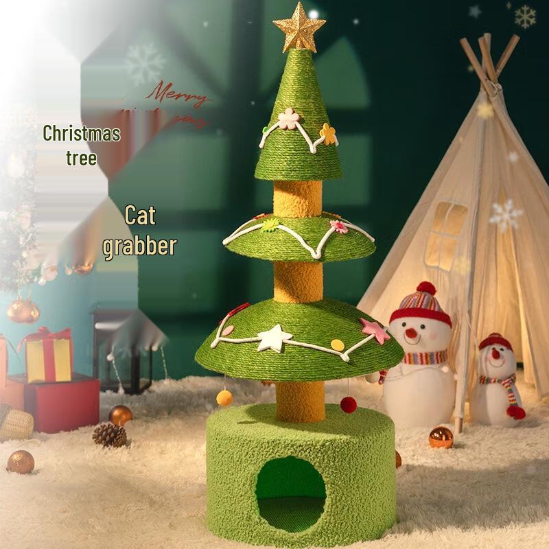 JINGRUIXIANG Christmas Tree Cat Tower & Scratcher