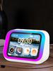 Smart Speaker Voice Assistant Home Speaker Alarm Clock with RGB Lights Portable BT Speaker for Bedroom