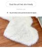 Modern Heart-Shaped Faux Wool Rug – Long Pile Mat for Bedroom & Living Room