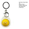 Cartoon Egg Yolk Clicker Keychain Half Egg Decompression Button Key Ring Backpack Schoolbag Hanging Decoration Bag Charm Purse Pendant