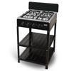4‑Burner Tabletop Gas Stove Tempered Glass Panel LPG Gas Cooker with Flame‑Out Protection Rotary Flame for Household Kitchen