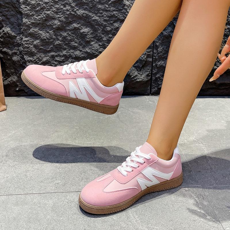 Retro Red Women's Spring New Flat-bottomed Student Board Shoes Casual Sports Shoes