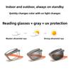 Portable Folding Photochromic Presbyopia Glasses Anti-blue Light HD Ultra-Lightweight Business Reading Glasses Diopter 0 To +4.0