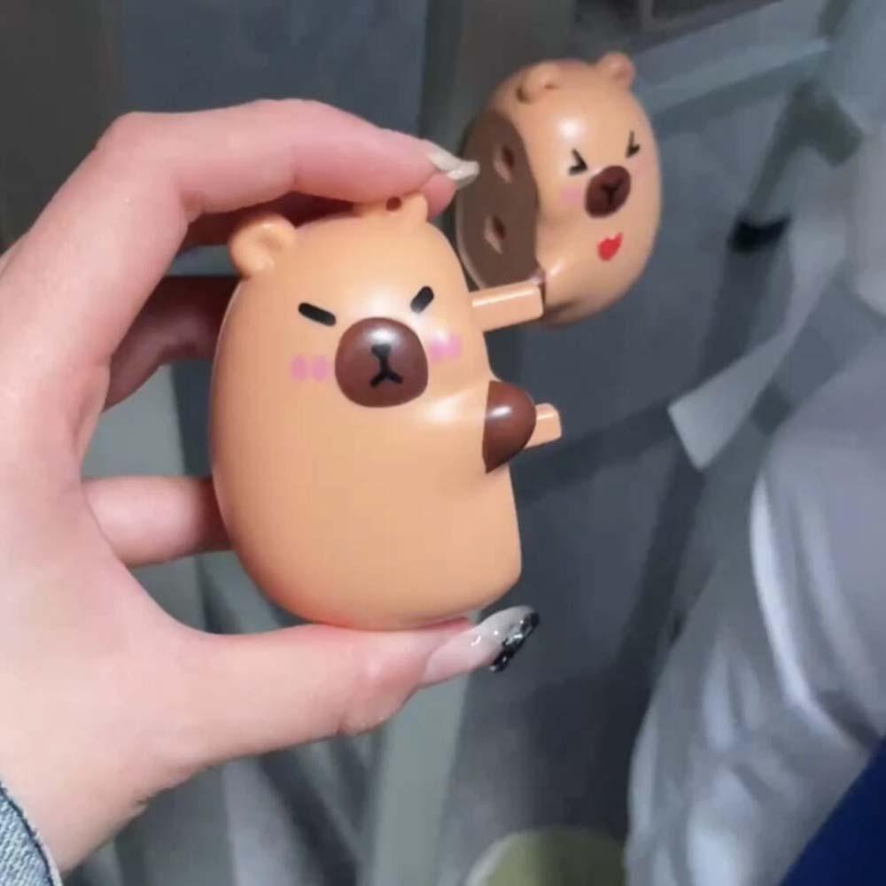 2pcs/set Cute Couple Pendants Plastic Bag Charm Funny Cartoon Animal Key Ring Boys