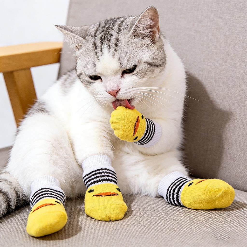 4pc Pet Socks, High-quality Non- Sole, Dog Socks, Teddy, Corgi, And Supplies.