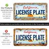 Floral Print License Plate Frames - 2 Pack Beautiful Vintage Flower License Plate Frame Holder Covers, Aluminum Metal Rust-Proof Waterproof Car Tag