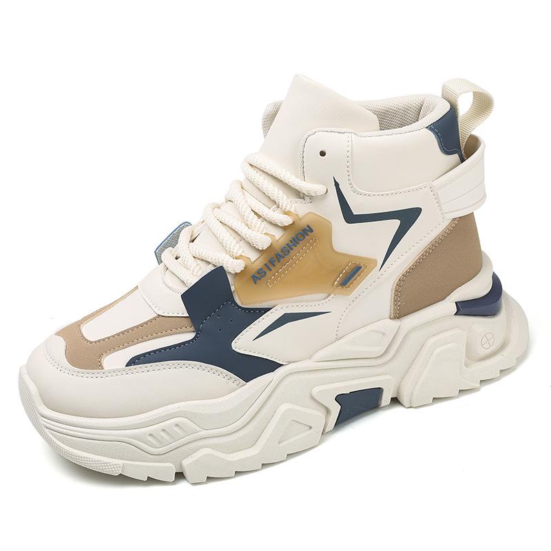 

Youth outdoor winter high-top sports shoes trendy thick-soled heightening shoes Korean version of student casual men s shoes large size 45