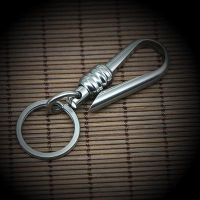 Handmade Stainless Steel Men's Waist Keychain - Simple Car Pendant Birthday Gift