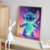 Disney 5D DIY All Diamond Art Painting Kit Lilo Stitch Glowing Galaxy Theme Home Decor Gift for Fans and Hobbyists