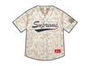 Supreme Floral Jacquard Baseball Jersey "White"