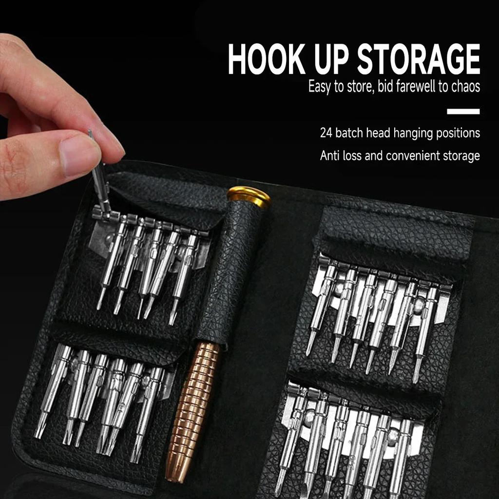 Mini-Präzisions-Schraubendreher-Set, 25-in-1, elektronischer Torx-Schraubendreher, Öffnungs-Reparatur-Werkzeug-Set für iPhone, Kamera, Uhr, Tablet-PC