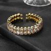 AB Rhinestone Open Bracelet Bridal Versatile Diamond Full Diamond Elastic Bracelet Jewelry