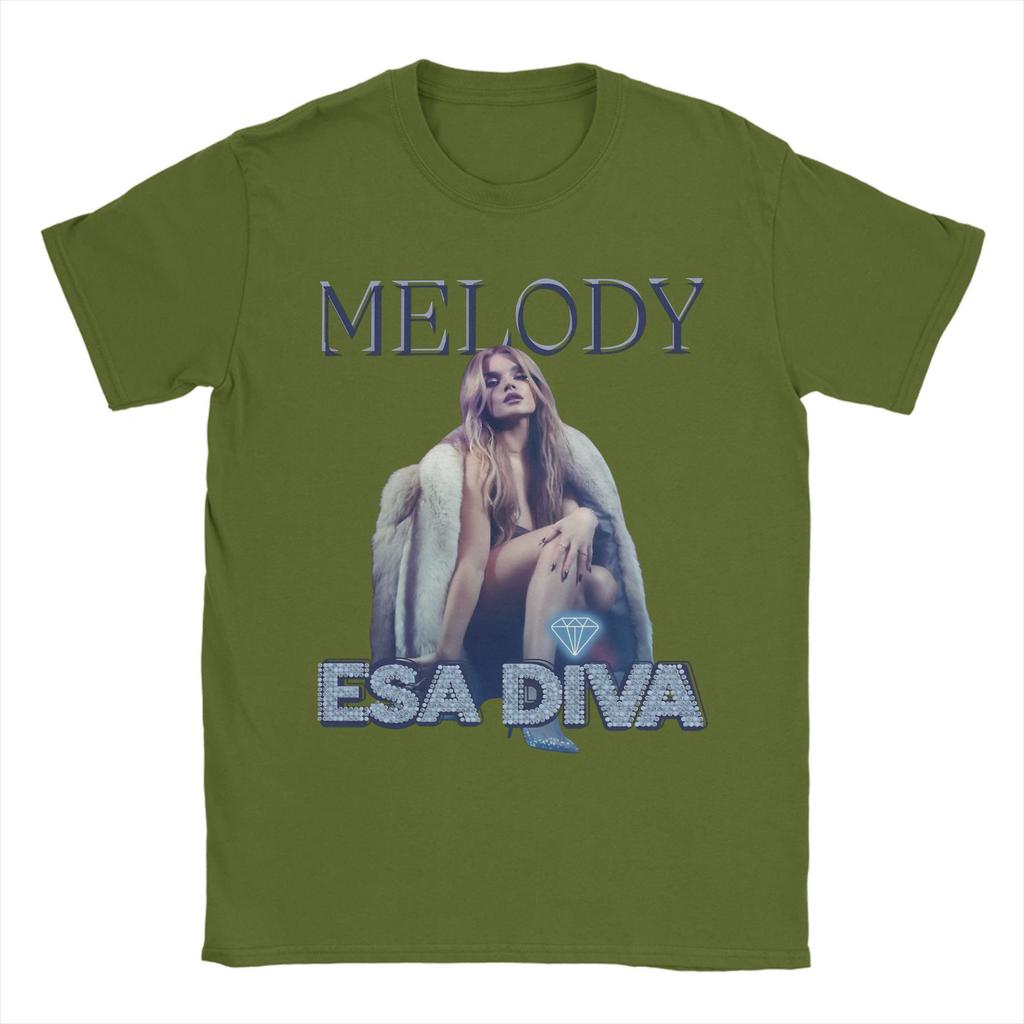 Melody That Diva Eurovisions 2025 Merch Men Women T Shirt 100% Cotton Tee Graphic Printed  Tops T-shirt