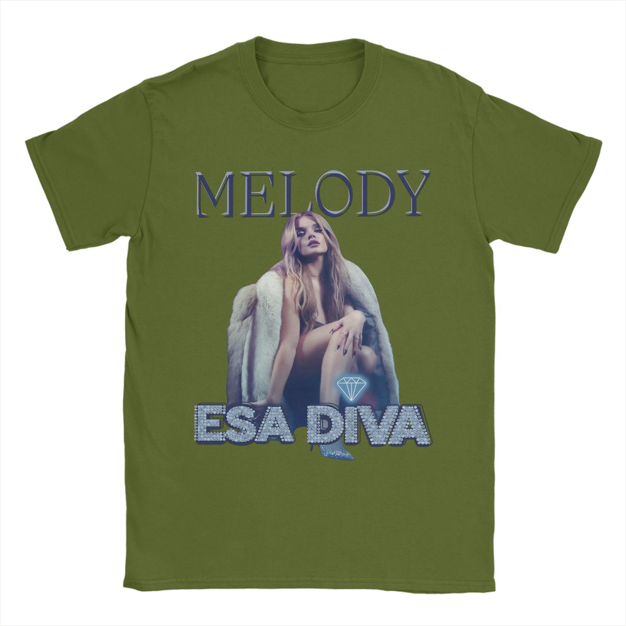 

Melody That Diva Eurovisions 2025 Merch Men Women T Shirt 100% Cotton Tee Graphic Printed Tops T-shirt 4XL