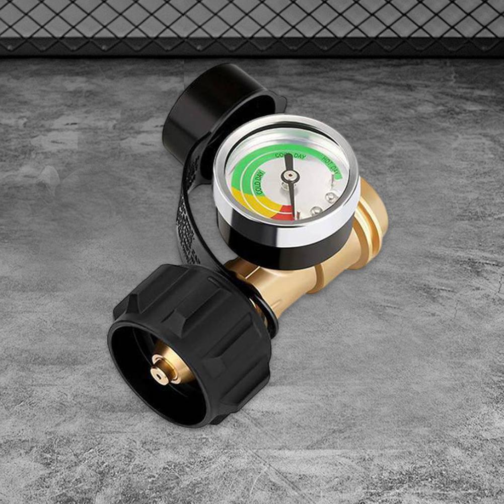 Propane Tank Gauge Level Indicator Universal Propane Gauge Propane Pressure Gauge for RV Camper Cylinder BBQ Gas Grill Heater