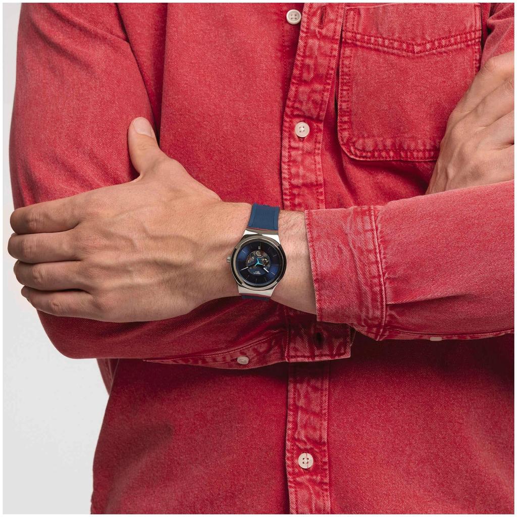 Swatch ESSENTIALS YIS430 Automatic Blue Watch,