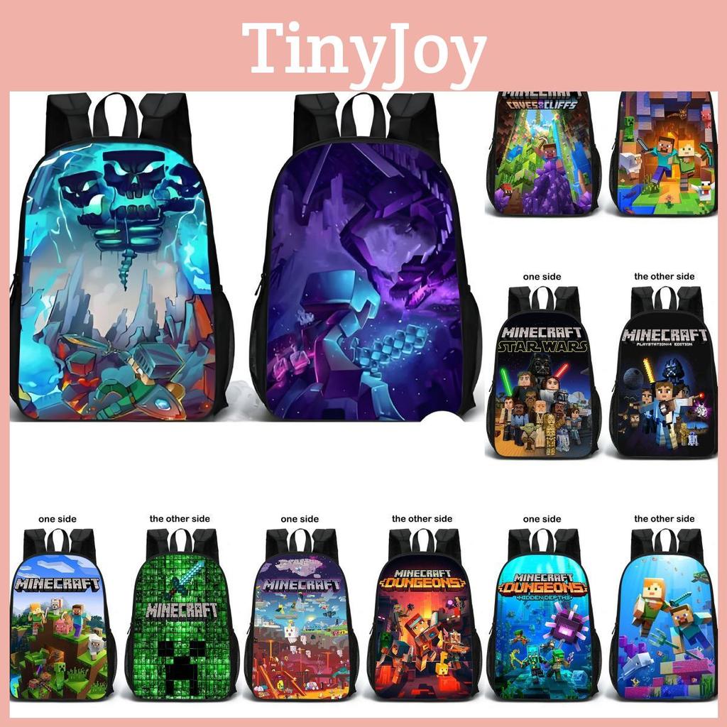 Pattern Double Minecraft Sided Schoolbag Backpack Breathable Bag Gift Fashion