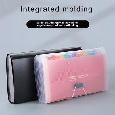 13-Pocket Accordion File Folder A4 Letter Size Large Capacity Paper Document Holder Waterproof Expanding File Organizer for School Office Supplies