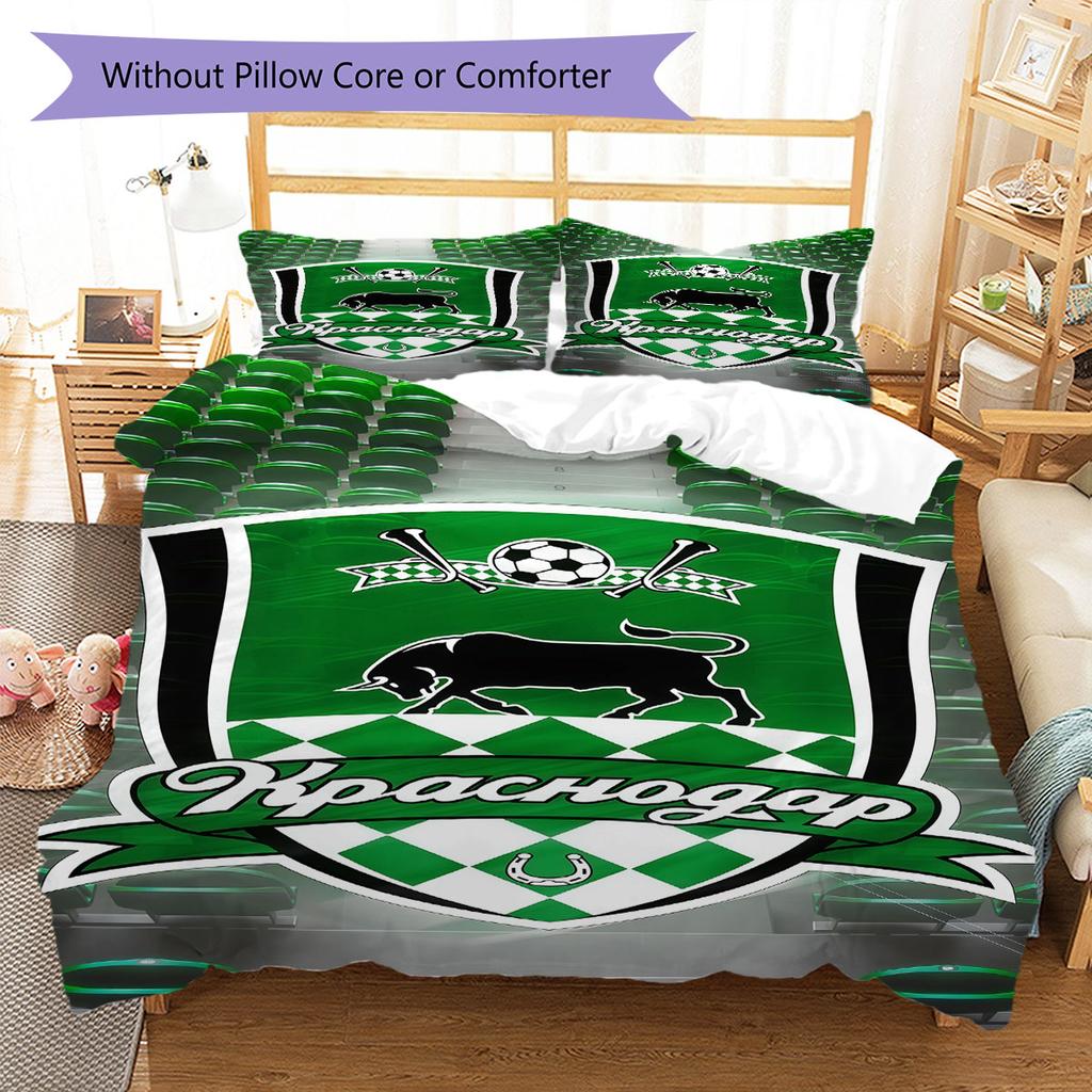 FC Krasnodar Glory Bedding Quilt Set Quilt Cover Pillowcase Home Decoration Birthday Gift (1 * Duvet Cover + 2 * Pillowcase, Without Core)