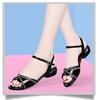 2025 Summer New Sandals Women's Versatile Thick Heel One-word Buckle Middle Heel Women's Sandals Low Heel Sandals Women's Low Heel Shoes