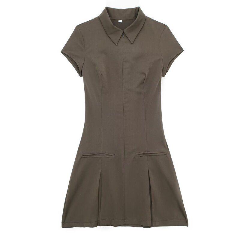 2024 Spring/Summer New Arrival Women's Clothing Silm Easiest for Match Stylish Wide Pleated Short Dress Short Skirt 8342303 802