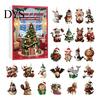 Christmas Box 2026 Advent Calendar, 24 Days Countdown Calendar with 2D Acrylic Holiday Dog/Horse/Cat/Animals Pendants, Mini Animal Hanging Ornaments